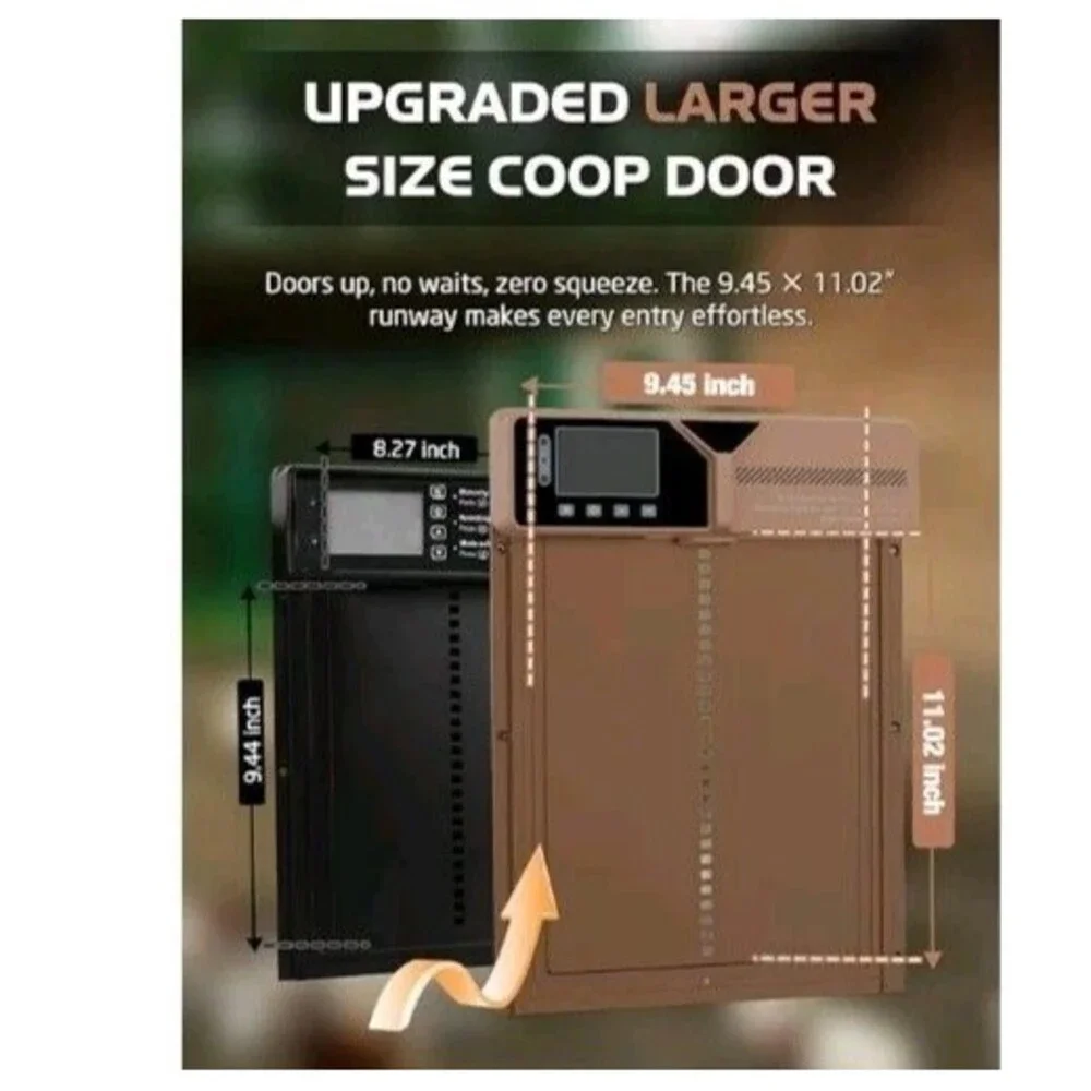 Solar Automatic Chicken Coop Door Timer Remote Control – New – Ships from USA